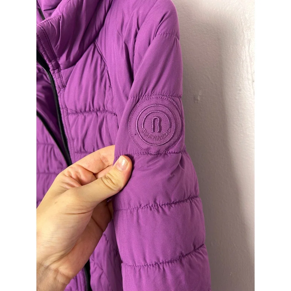 Bernardo Performance Hooded Quilted Water Repellent Jacket Purple Size S outdoor